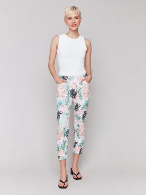 Printed Crinkle Jogger Pants - Lush