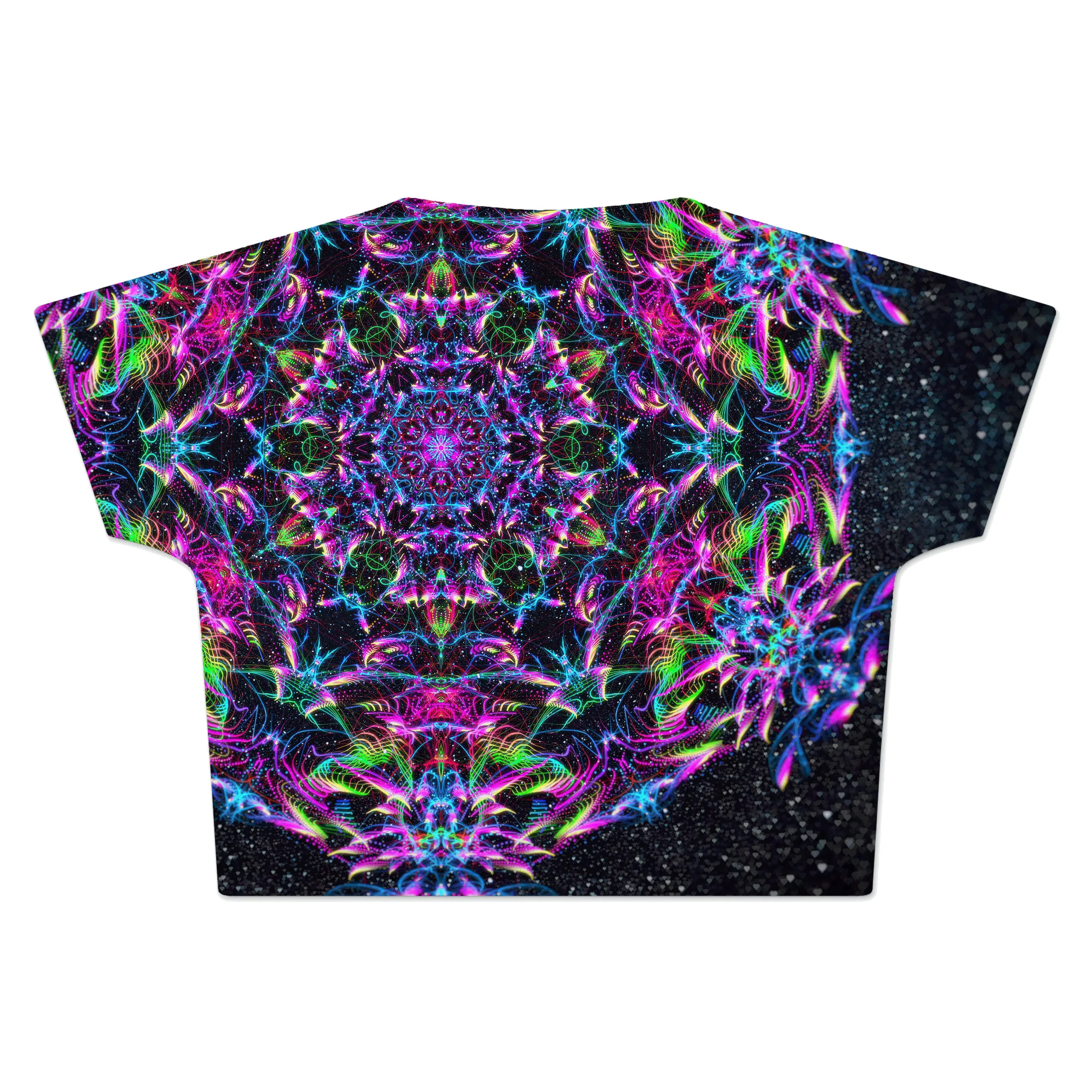Purp Geometric Crop Tee