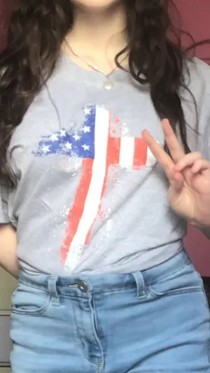 "Vintage American Cross" Tee