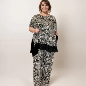 ROCKTHOSECURVES TWO PIECE LOOSE FITTING PALAZZO TROUSERS   LONG TOP OUTFIT SET