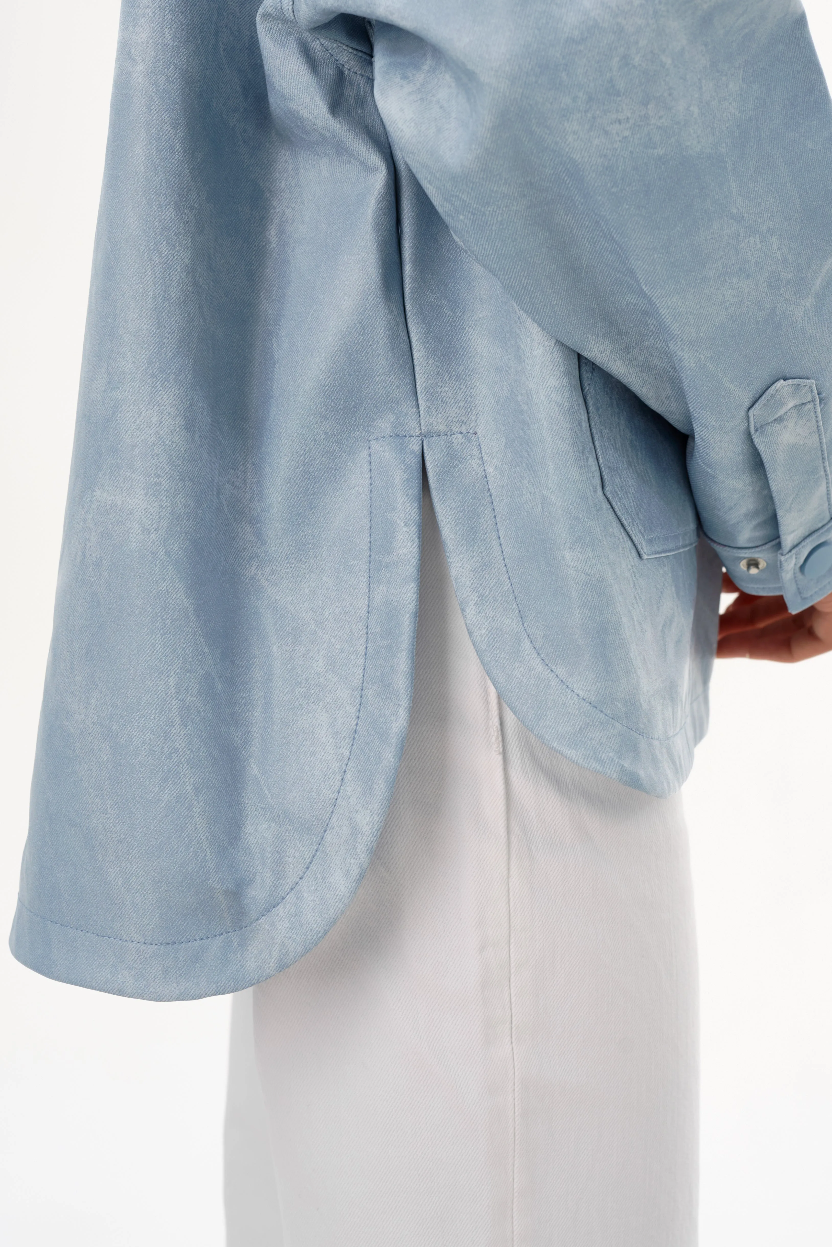SIDONIE | Faux Leather Oversized Jacket