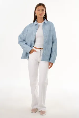 SIDONIE | Faux Leather Oversized Jacket