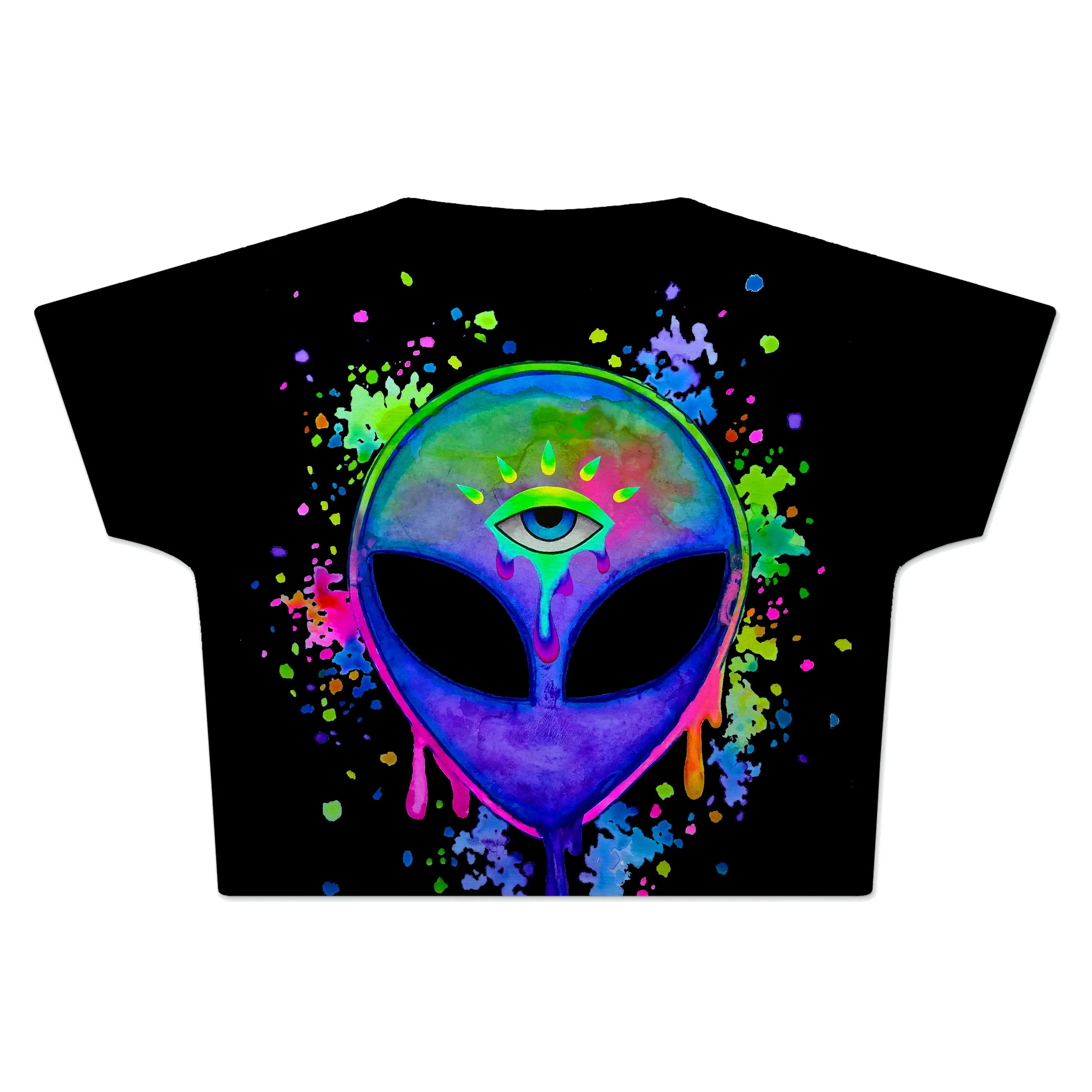 Splatter Alien Crop Tee