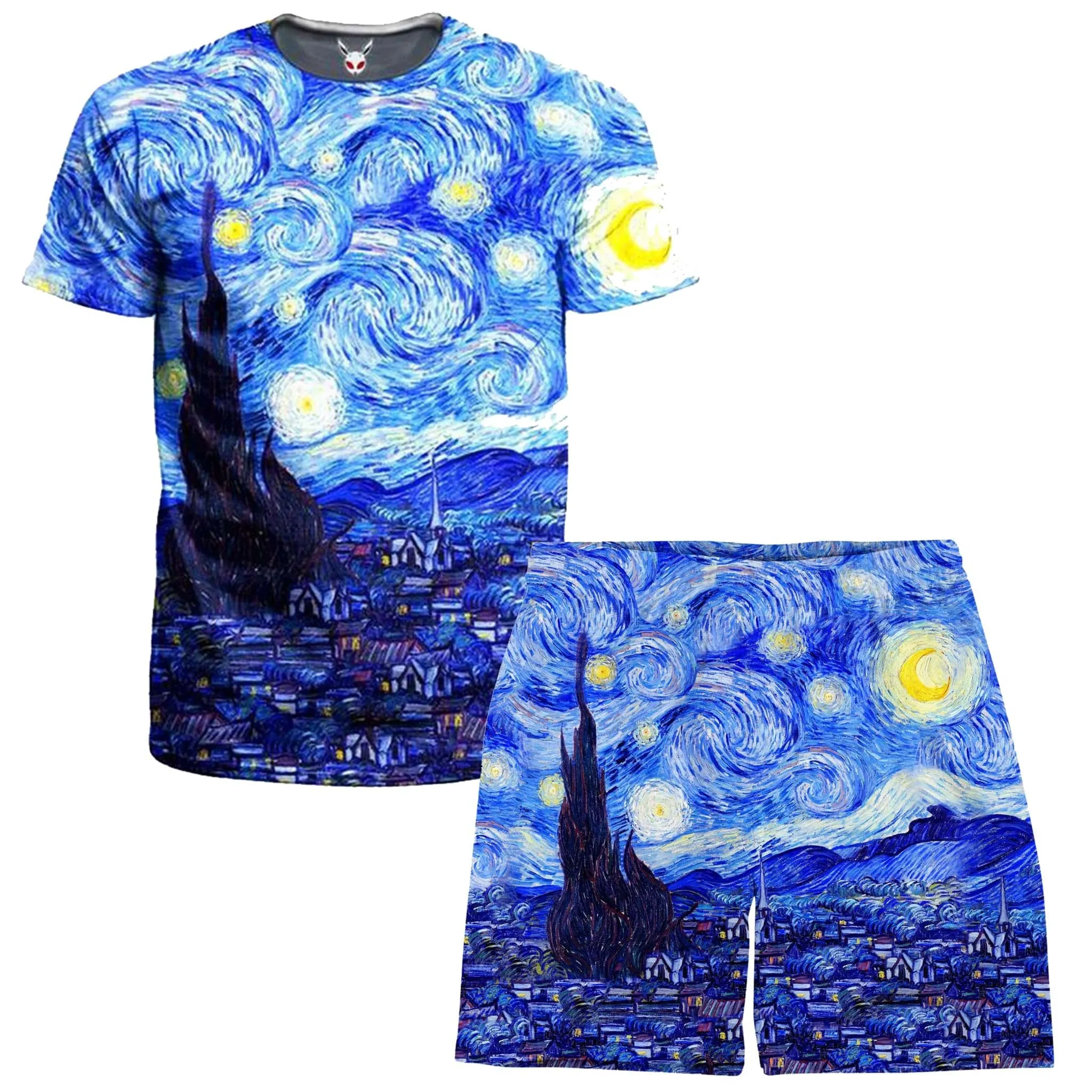 Starry Night T-Shirt and Shorts Combo