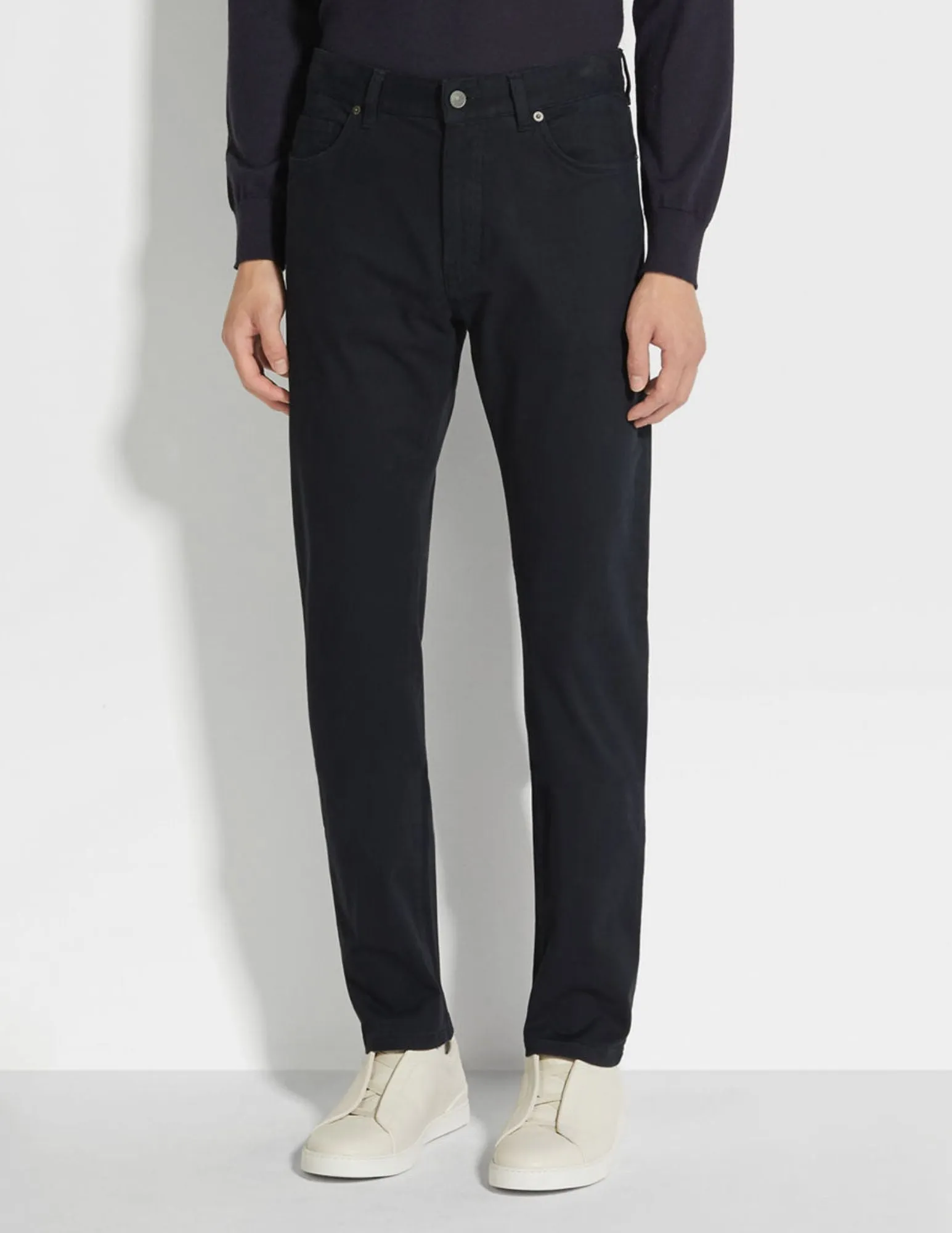 Stretch Cotton Roccia Jean | Navy