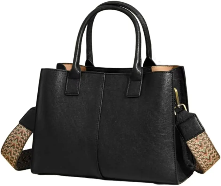 Stylish Yellow Leather Handbag for Women - Large Capacity Shoulder Bag