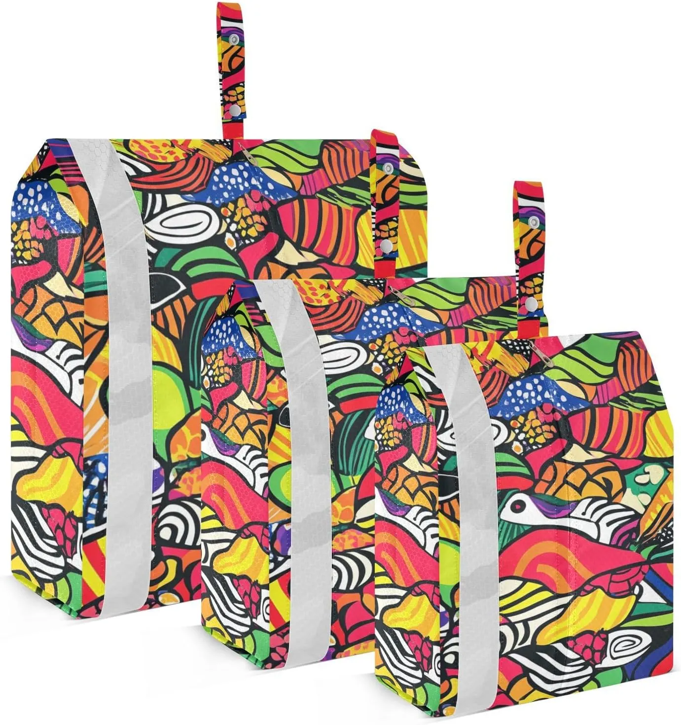 Sushi Vivid Color 3 Piecing Packing Travel Bag Collapsible Garment Bag Closet Storage Plastic Bags Clothing Storage