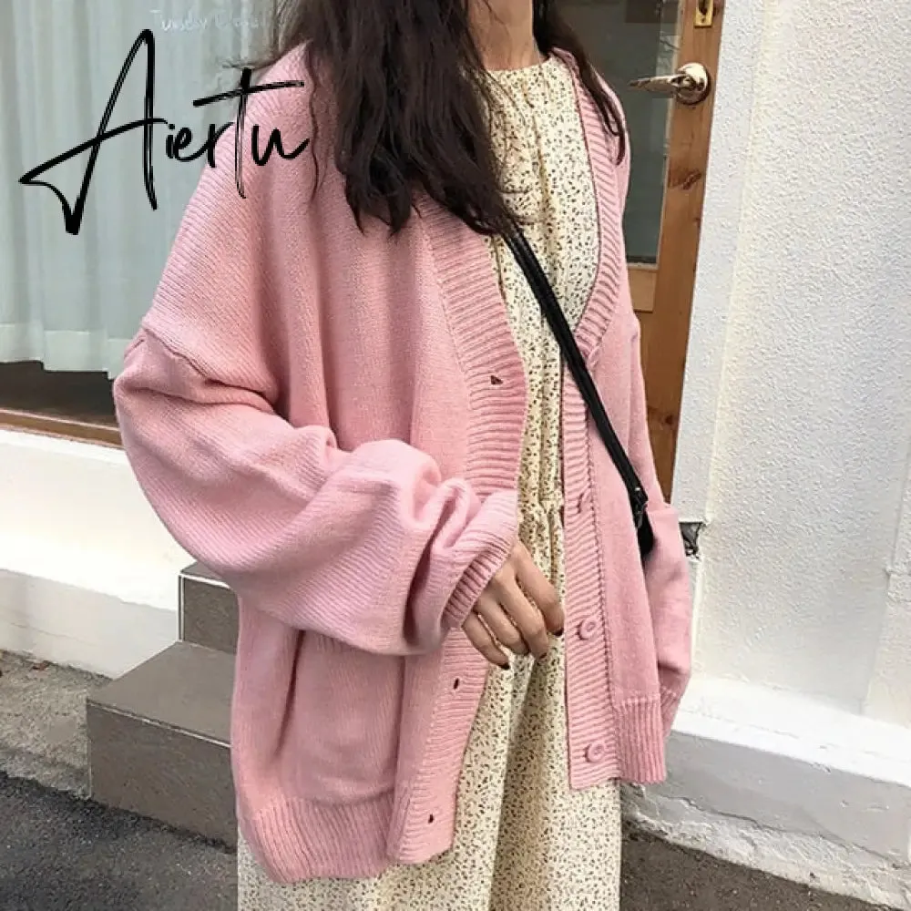Sweaters Women Cardigan V-Neck Long Sleeve Fashion Loose Breathable Casual Knitting Female 7 Colors Autumn Comfortable Elegant