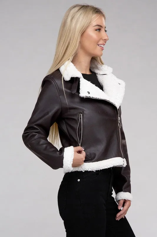 Teddy Trim Jacket