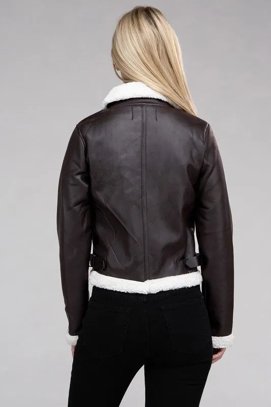 Teddy Trim Jacket