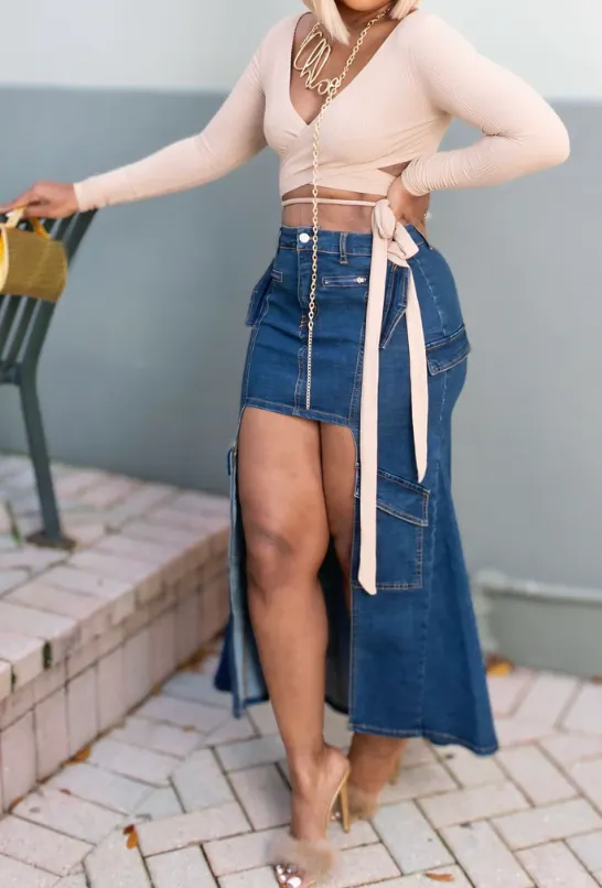 The Stylish Denim Skirt