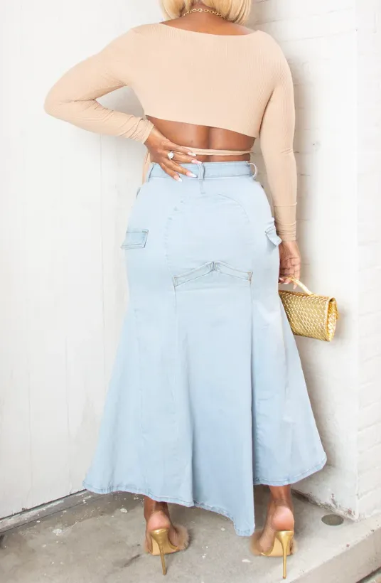 The Stylish Denim Skirt