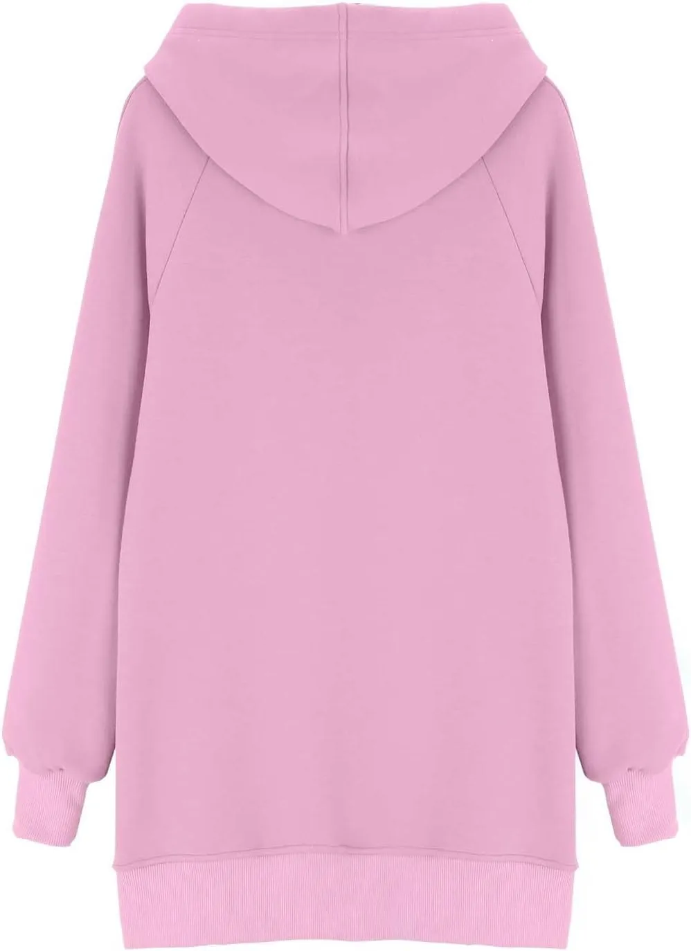 The Warmys Oversized Hoodie Dress, Sherpa Lined Long Sleeve Split Hem Valentines Day Pullover Sweatshirts with Pocket