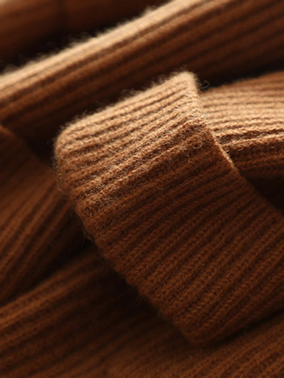 Thickened Mid-length Belted Knit Cashmere Wool Blended Cardigan