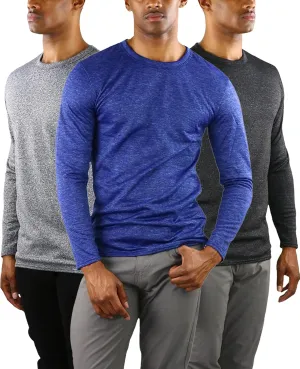 ToBeInStyle Men's Premium Fleece Lined Microfiber Thermal Long Sleeve Crewneck Shirt Top