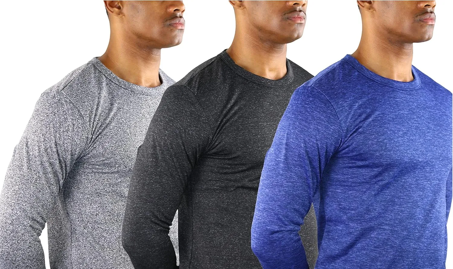 ToBeInStyle Men's Premium Fleece Lined Microfiber Thermal Long Sleeve Crewneck Shirt Top