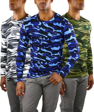 ToBeInStyle Men's Premium Fleece Lined Microfiber Thermal Long Sleeve Crewneck Shirt Top