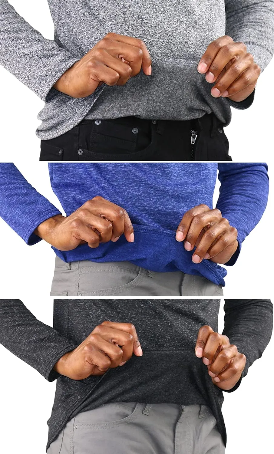 ToBeInStyle Men's Premium Fleece Lined Microfiber Thermal Long Sleeve Crewneck Shirt Top