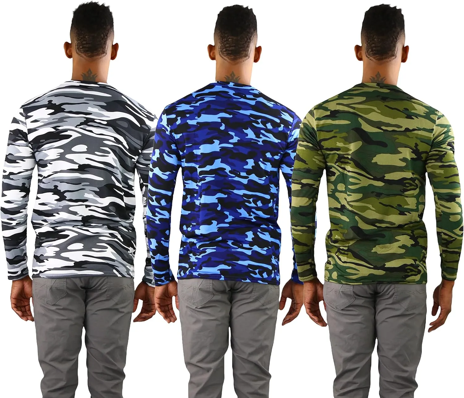 ToBeInStyle Men's Premium Fleece Lined Microfiber Thermal Long Sleeve Crewneck Shirt Top