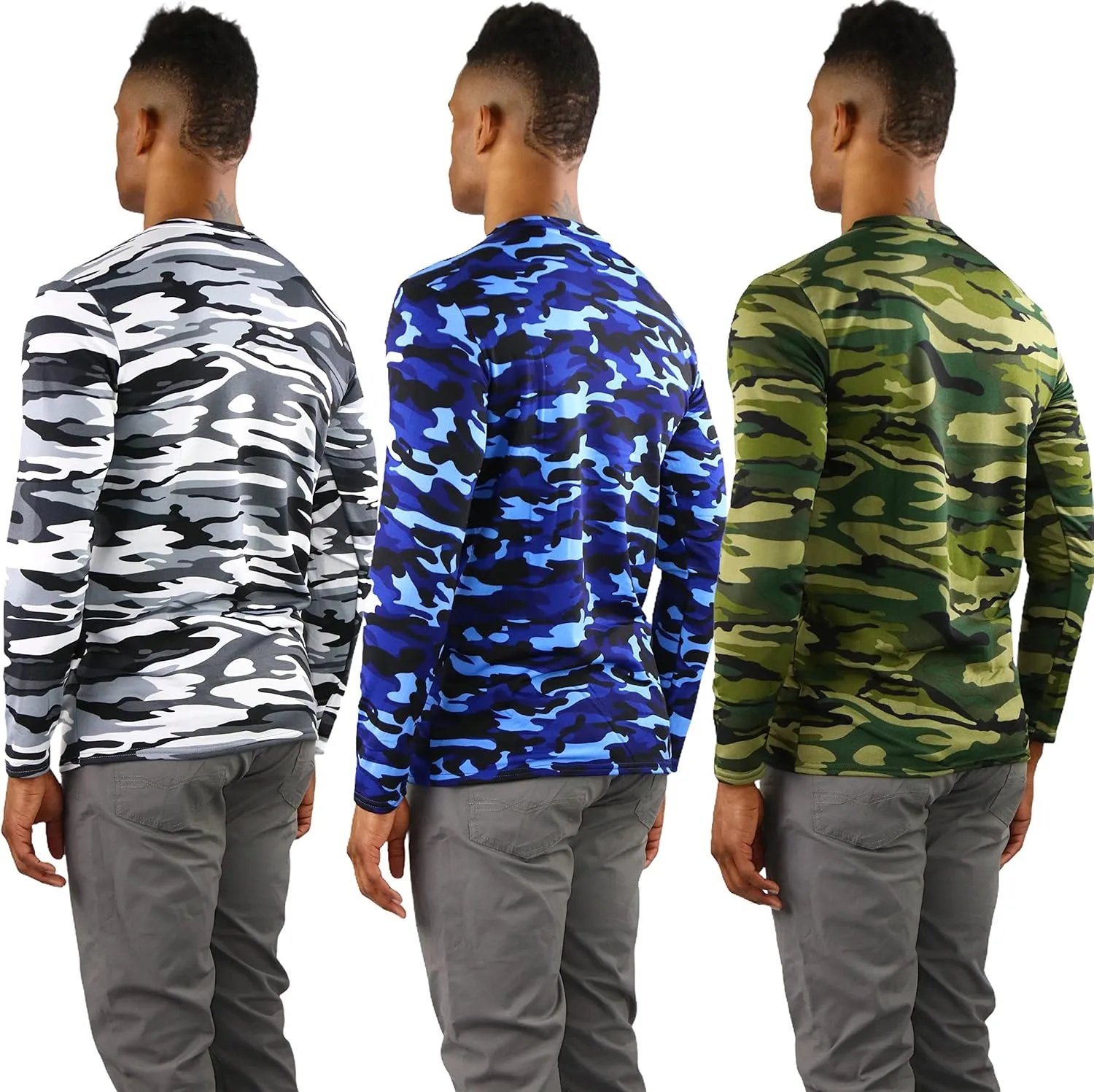 ToBeInStyle Men's Premium Fleece Lined Microfiber Thermal Long Sleeve Crewneck Shirt Top
