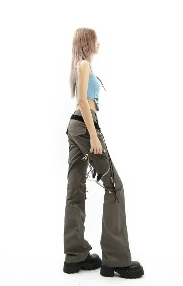 Utility Cargo Pocket Straight-Leg Trousers