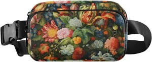 Vivid Flowers Fanny Pack for Travel Hiking Water Resistant Waist Pack Sling Bag Purse for Women Men
