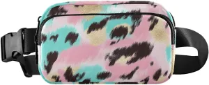 Vivid Leopard Fanny Pack Water Resistant, Women Men Waist Pack Sling Bag Purse for Travel Hiking