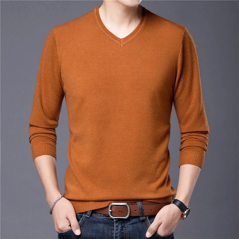 West Louis Autumn Casual V-Neck Pullover
