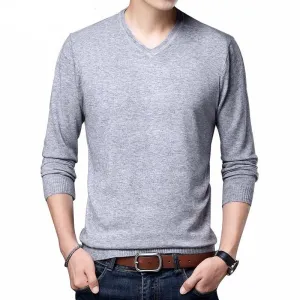 West Louis Autumn Casual V-Neck Pullover