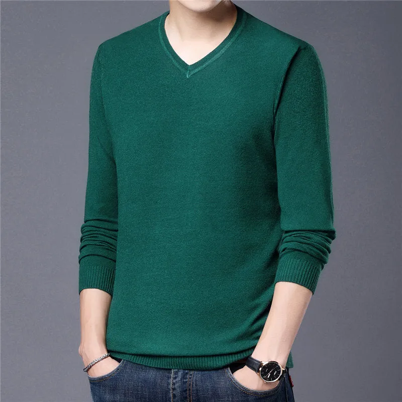 West Louis Autumn Casual V-Neck Pullover