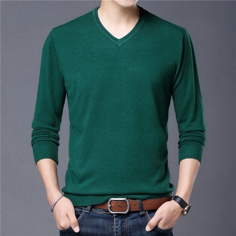 West Louis Autumn Casual V-Neck Pullover