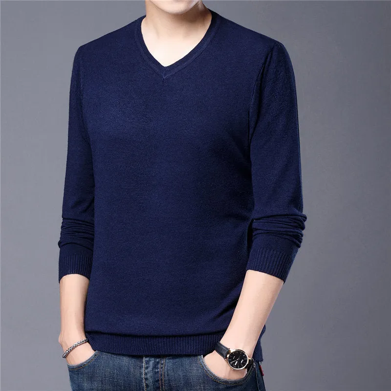 West Louis Autumn Casual V-Neck Pullover