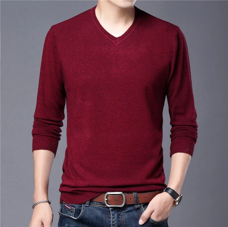 West Louis Autumn Casual V-Neck Pullover