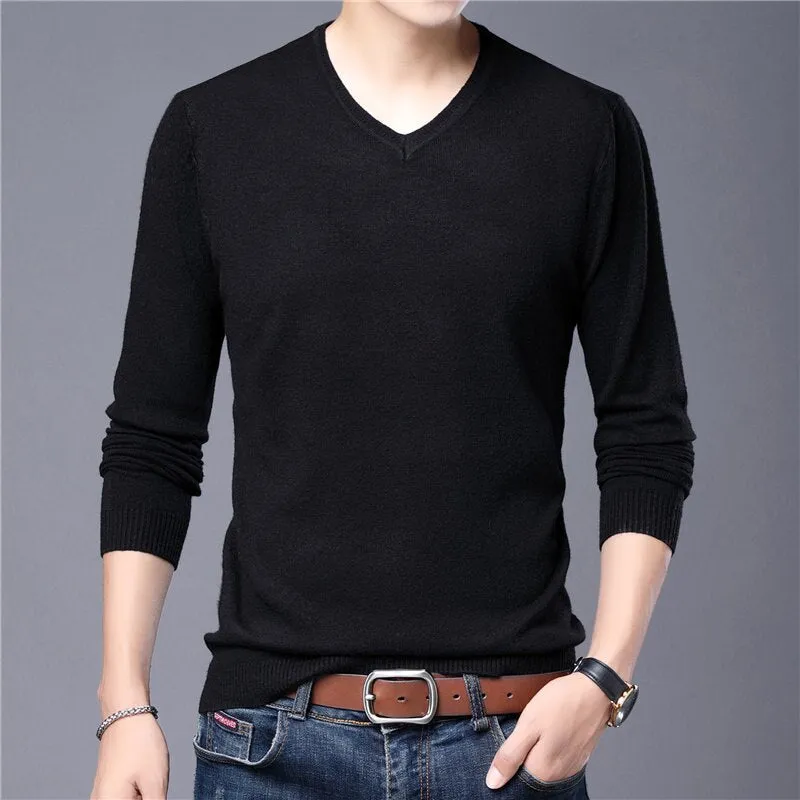 West Louis Autumn Casual V-Neck Pullover