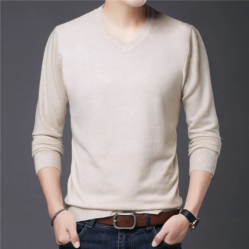 West Louis Autumn Casual V-Neck Pullover