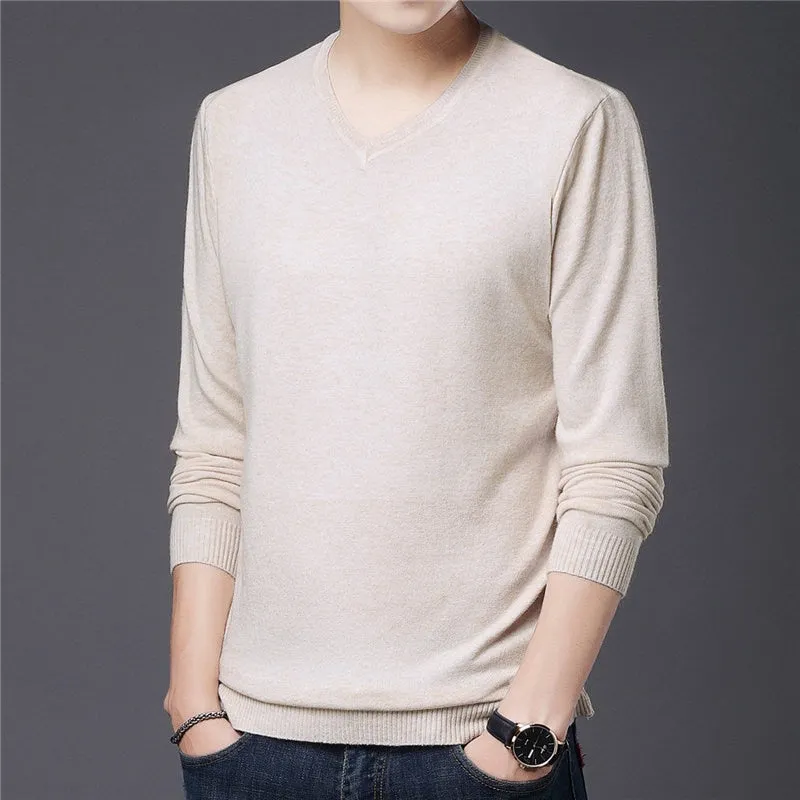 West Louis Autumn Casual V-Neck Pullover