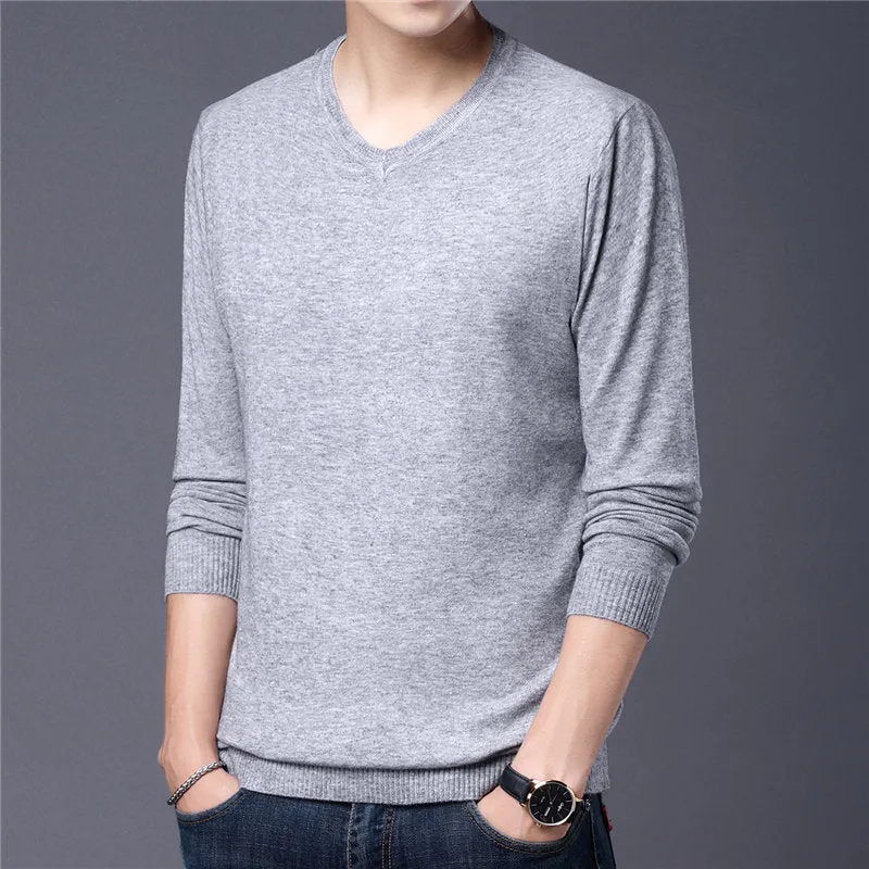 West Louis Autumn Casual V-Neck Pullover