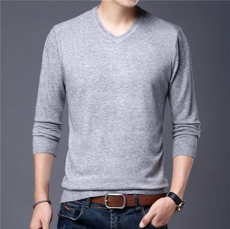 West Louis Autumn Casual V-Neck Pullover