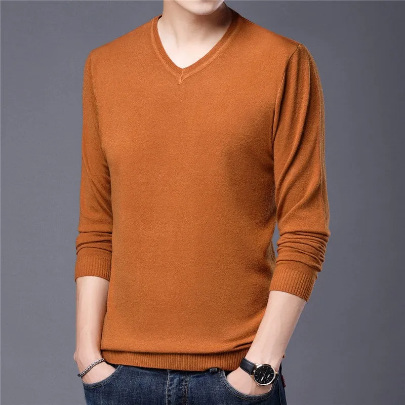 West Louis Autumn Casual V-Neck Pullover