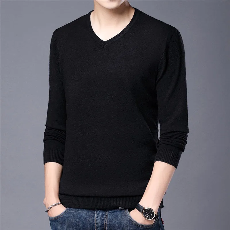West Louis Autumn Casual V-Neck Pullover