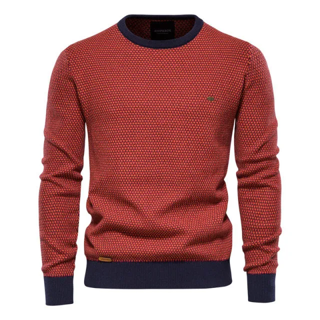 West Louis Casual Warm High Quality O-Neck  Knitted Pullover