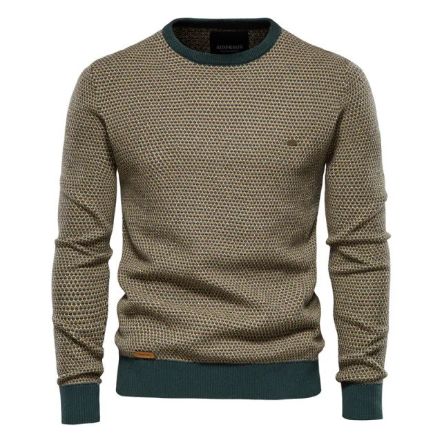West Louis Casual Warm High Quality O-Neck  Knitted Pullover