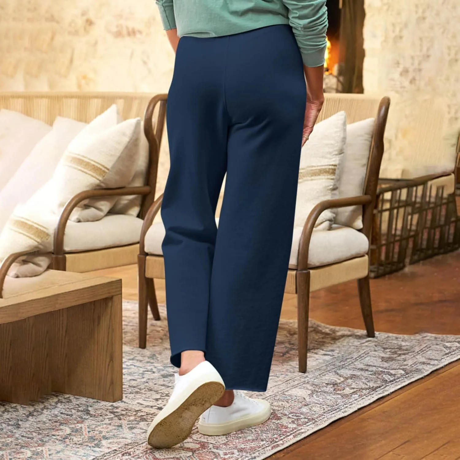 Wide Leg Sweatpants Women Baggy High Waist Drawstring Casual Trouser Style Lounge Pants Comfy Cotton Sweatpants