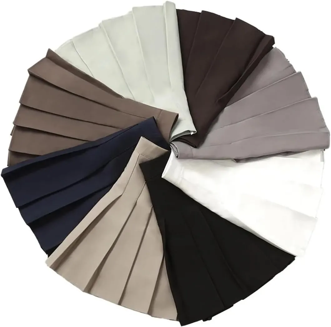 Women's High Waist Mini Pleated Skirt for School Girl Uniform