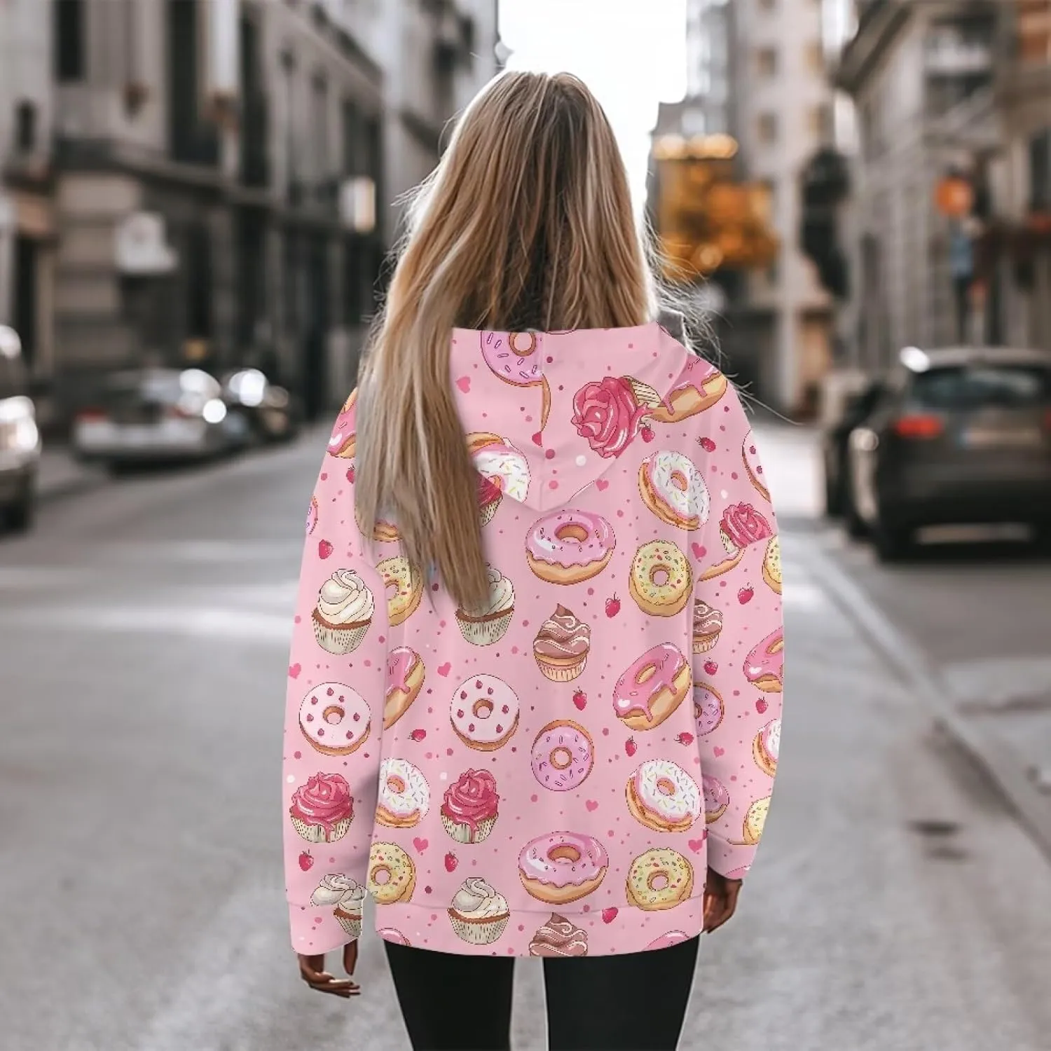 Womens Oversized Hoodies Sweatshirts Long Sleeve Hooded Pullover Fall/Winter Outfits Size S-2XL