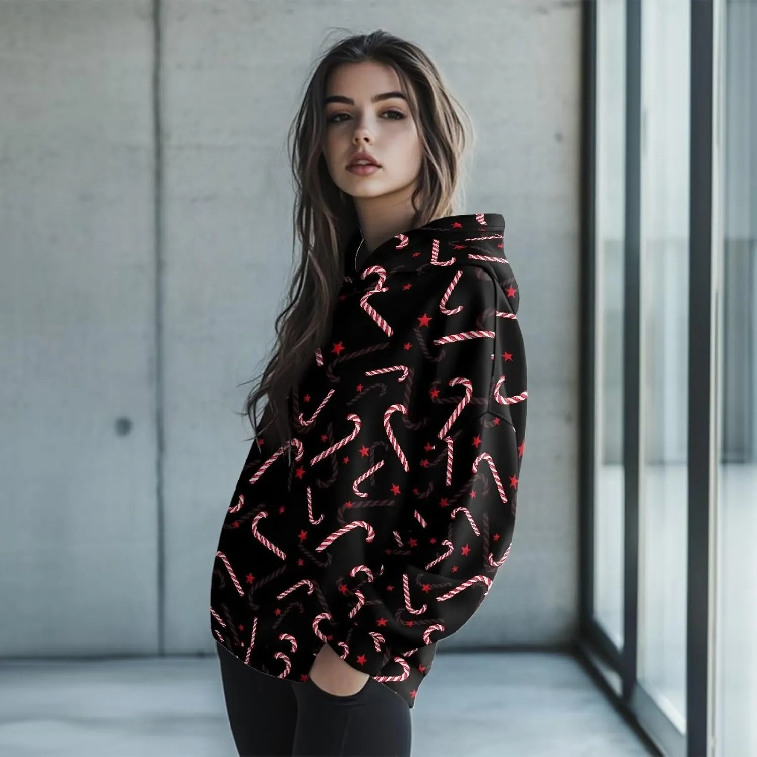 Womens Oversized Hoodies Sweatshirts Long Sleeve Hooded Pullover Fall/Winter Outfits Size S-2XL