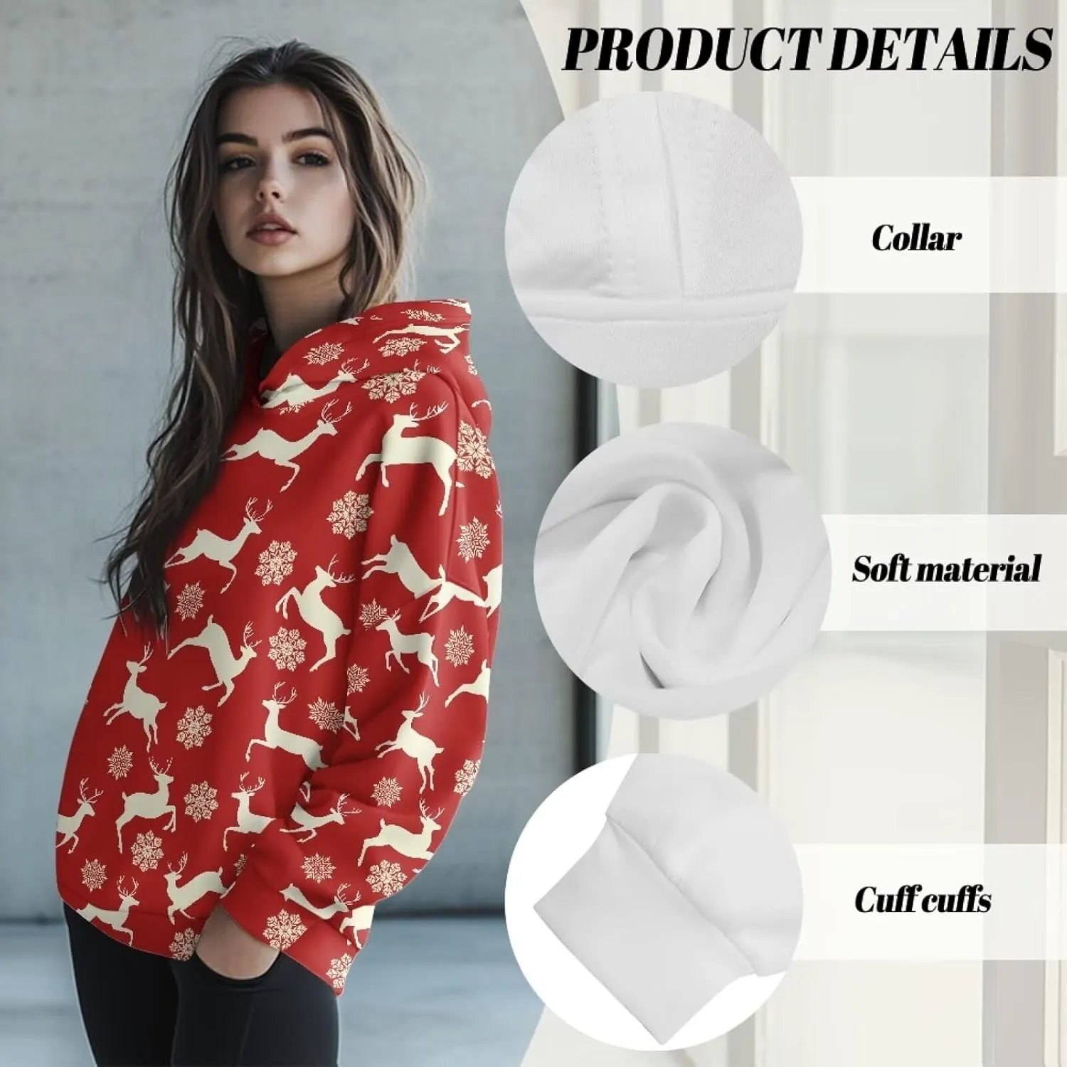 Women's Oversized Sweatshirt Long Sleeve Pullover Sweatshirts Casual Fashion Tops Hoodies
