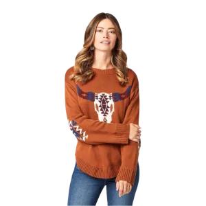 Wrangler Women's Retro Brown Americana Sweater