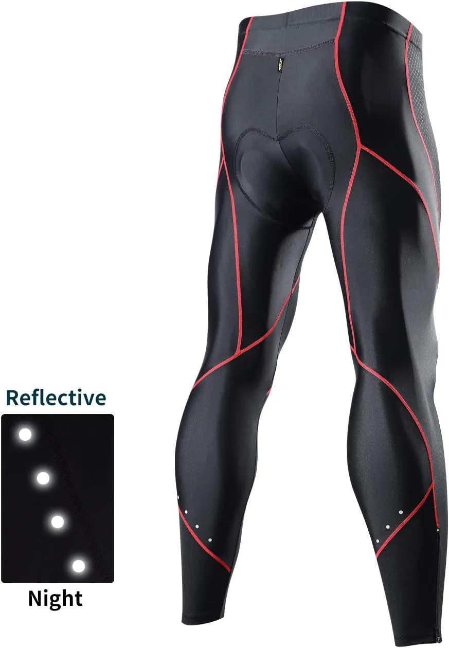 XGC Men's Long Cycling Pants Trousers Bike Pants Trousers Tights Legging with 4D Sponge Padded